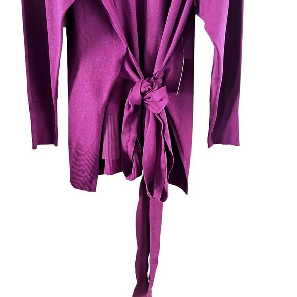 NWT Eloquii Sweater Burgundy Rose Tie Waist Tunic Sweater 4XL 26/28 - Picture 6 of 16